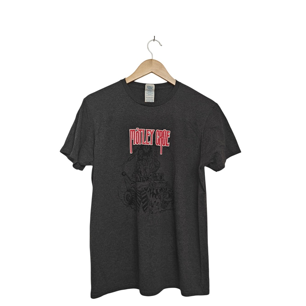 Motley Crue Graphic T-Shirt Mens Medium Delta Heather Charcoal Rock Band Tee